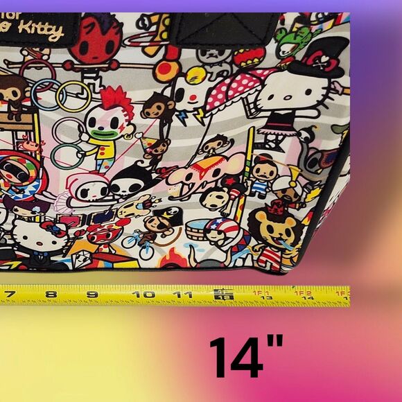 NWT Hello Kitty x Tokidoki Circus Shoulder Tote Bag Collab Print RARE Large New - Picture 11 of 13